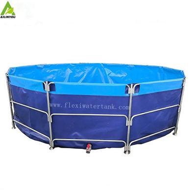 Lightweight and Durable PVC Fish Farming Tank for Easy Transportation with Galvanized steel pipe