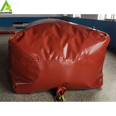 Chinese manufacturer PVC flexible red mud home use storage balloon biogas bag