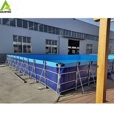 Collapsible Pvc Folding Plastic Frame Indoor Fish Farming Tanks 10000 L  Aquaculture Biofloc Pvc Coated Fish Farming Tan