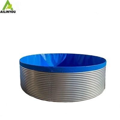 Wholesale Large Round Pvc Tarpaulin Aquaculture Biofloc Train water reservoir tank corrugated water tanks for fish farmi