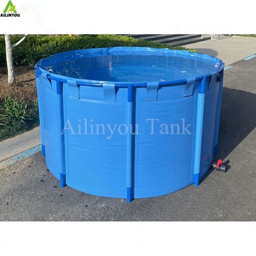High quality pvc tarpaulin fish pond 2000Liters biofloc fish farming tank