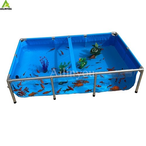 Customized canvas tarpaulin coated pvc light weight  koi pond collapsible water tank