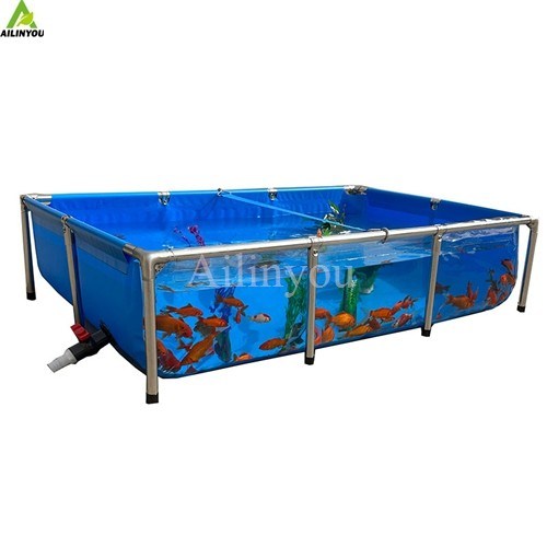 Customized canvas tarpaulin coated pvc light weight  koi pond collapsible water tank