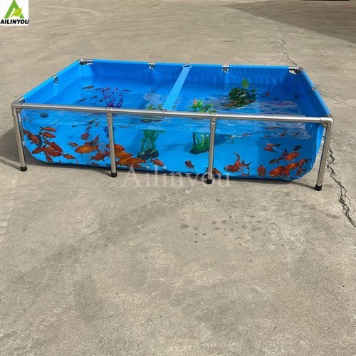 Customized canvas tarpaulin coated pvc light weight  koi pond collapsible water tank