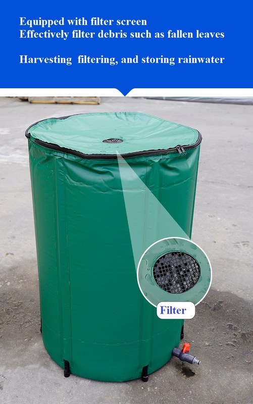 Portable 13-500gallon  Rain Barrel Water Tank Collapsible Rainwater Collection System Storage Container