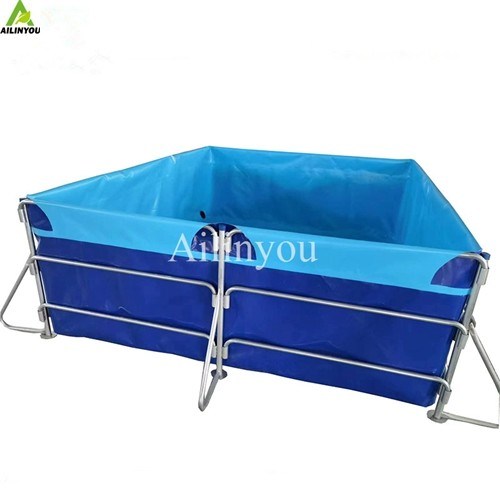 Heavy Duty Collapsible Stand Fish Pond Outdoor Foldable Frame Fish Breeding Tank