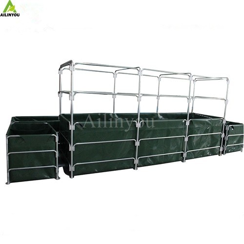 Easy Installation PVC Fish Farming Tank with Stainless Frame for Shrimp and Catfish Farming