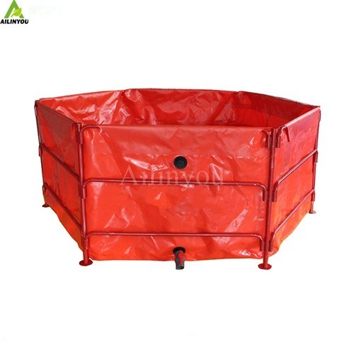 Easy Installation PVC Fish Farming Tank with Stainless Frame for Shrimp and Catfish Farming