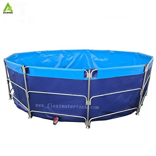 Heavy Duty Collapsible Stand Fish Pond Outdoor Foldable Frame Fish Breeding Tank