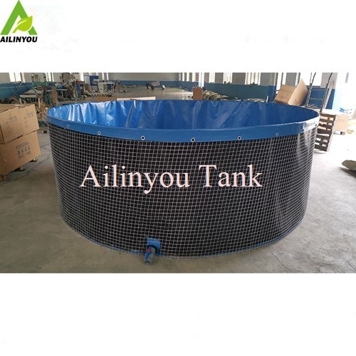 Collapsible PVC Tarpaulin Fish Tank Farming Backyard Round Fish Tank