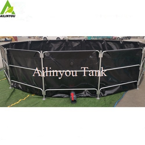 Flexible biofloc pvc fish farming tank Pvc Canvas Fish Tank Farming Round Fish Pond Tank Tarpaulin