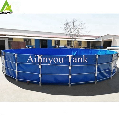 Collapsible PVC Tarpaulin Fish Tank Farming Backyard Round Fish Tank