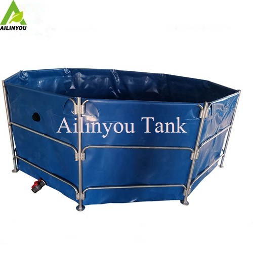 Collapsible PVC Tarpaulin Fish Tank Farming Backyard Round Fish Tank
