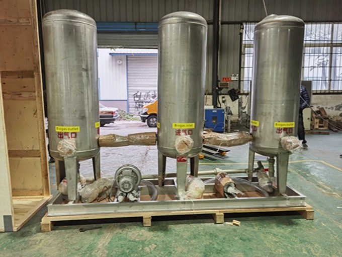 Biogas purification system H2S scrubber filter system Equipment