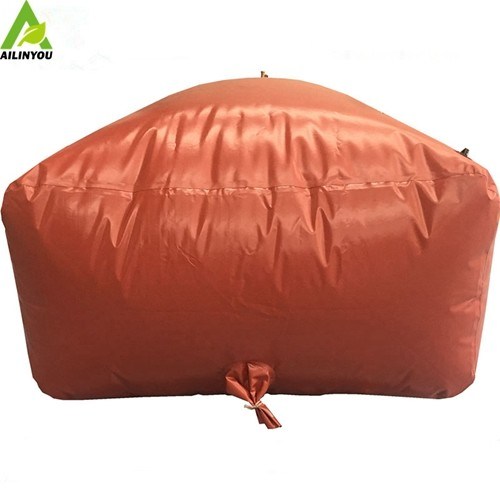 China Factory  PVC Red  Mud PVC 50m3 Biogass Digester Bag Portable Digester Biogas  biogas storage system