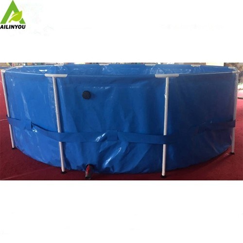 Customized Metal Frame Pvc Tarpaulin 5000Liters Fish Tank Rectangle Frame Fish Farming Tanks  Manufacturer