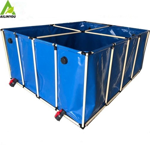 Custom Pvc Tarpaulin  Plastic Cat Fish Farming Tank Reinforced Commercial Pvc Tarpaulin Fish Tank Plastic Fish Farm
