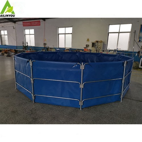 aquaculture fish tanks flexible and foldable pvc tarpaulin fish tank prawn farming equipment