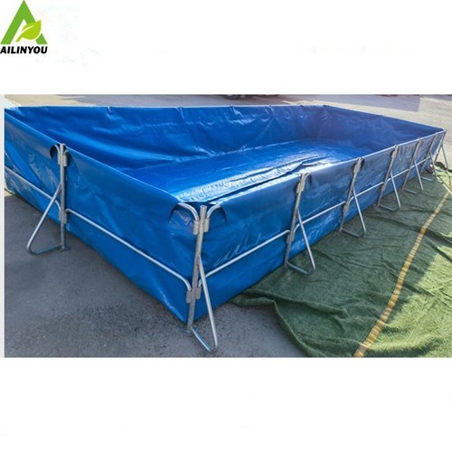 durable fish trap 4000L~50000L foldable portable Frame PVC tarpaulin betta fish tank farming