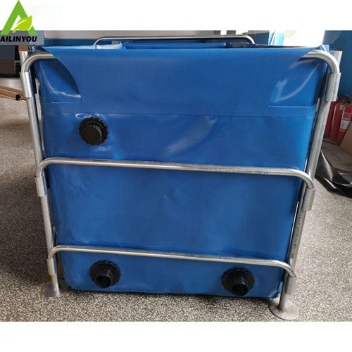 Customized Metal Frame Pvc Tarpaulin 5000Liters Fish Tank Rectangle Frame Fish Farming Tanks  Manufacturer