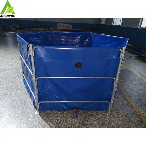 Durable Foldable Square PVC Tarpaulin Fish Farming Pond Tank Biofloc Tank Price