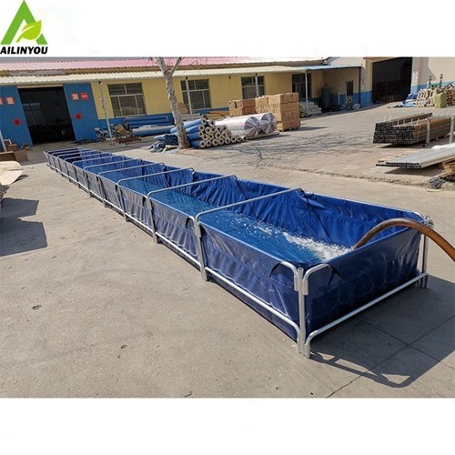 Eco Friendly Pvc Portable Fish Tarpaulin Pond Farm Tank With Frame Wholesale Collapsible Round Tarpaulin Fish Pond Farmi
