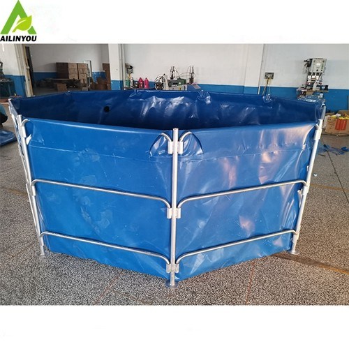 Customized Metal Frame Pvc Tarpaulin 5000Liters Fish Tank Rectangle Frame Fish Farming Tanks  Manufacturer