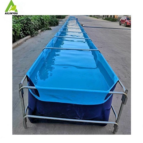 Factory Aquaculture Pvc Tarpaulin Fish Farm Tank Pond Canvas Fish Farming Tank Agricultural Farm Aquarium