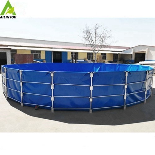 41000 Liter Diameter 6m x Height 1.45m Galvanize Biofloc Tank Large Circular Ras Fish Tanks Farm Aquaculture