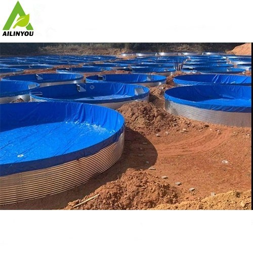 Custom  Outdoor Fish Ponds for Fish Farming 40000L Best Quality Fish tank  With  Galvanized Steel Frame