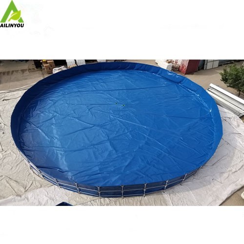 High Quality Pvc Biofloc Fish Tank 20000 Litres Round  Fish Farm Tank With Frame Support