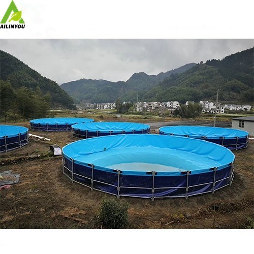 OEM Custom High Quality RAS Aquaculture System Large Circular PVC Galvanized Sheet Fish Farming Tanks