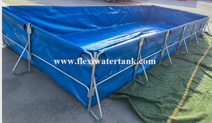 Folding Fish Farming Tank Tarpaulin Biofloc Tank  with Raceway For Tilapia/ Catfish Fish Pond
