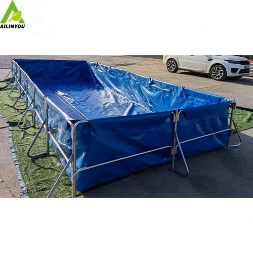 Folding Fish Farming Tank Tarpaulin Biofloc Tank  with Raceway For Tilapia/ Catfish Fish Pond