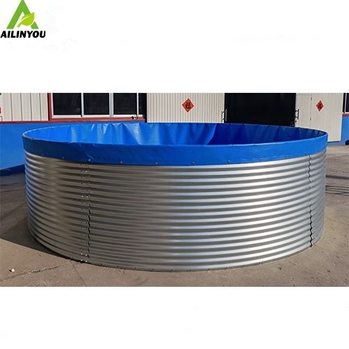 Factory Custom Galvanized Steel Water Storage Tank For Indoor And Outdoor Fish Farming Tank