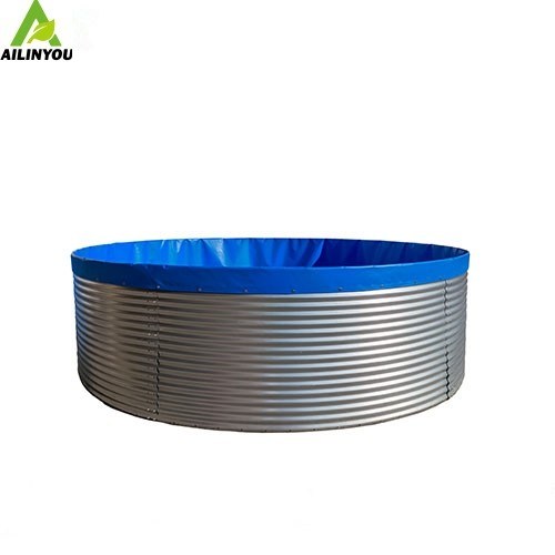 Factory Custom Foldable Pvc Tarpaulin Fish Farming Tank Movable New Galvanized Sheet Fish Pond
