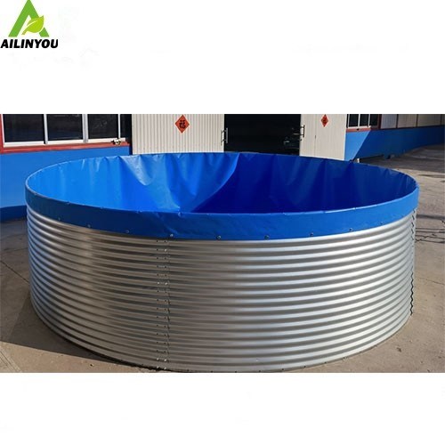 Manufacturer Hot Sale Galvanized Water Tank 20000 Liter Mobile Biofloc Tanks For Fish farming  Aquaculture